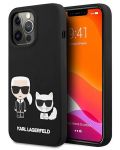 Калъф Karl Lagerfeld - Karl and Choupette, iPhone 13 Pro, черен - 2t
